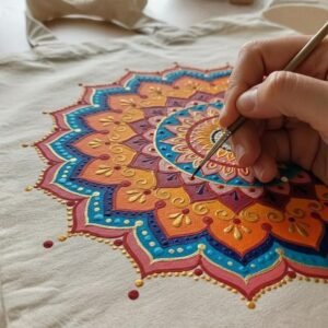 Hand‑Painted Tote Bag